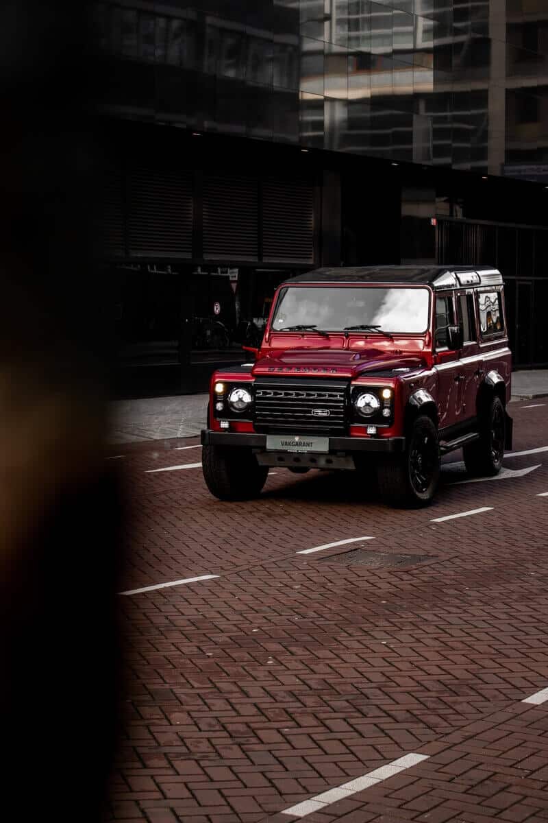 Land Rover Defender in Maroon